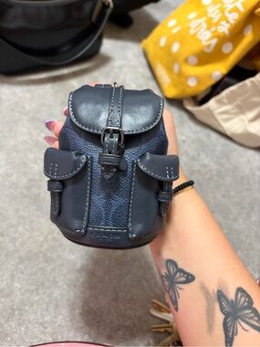 Coach mini backpack charm